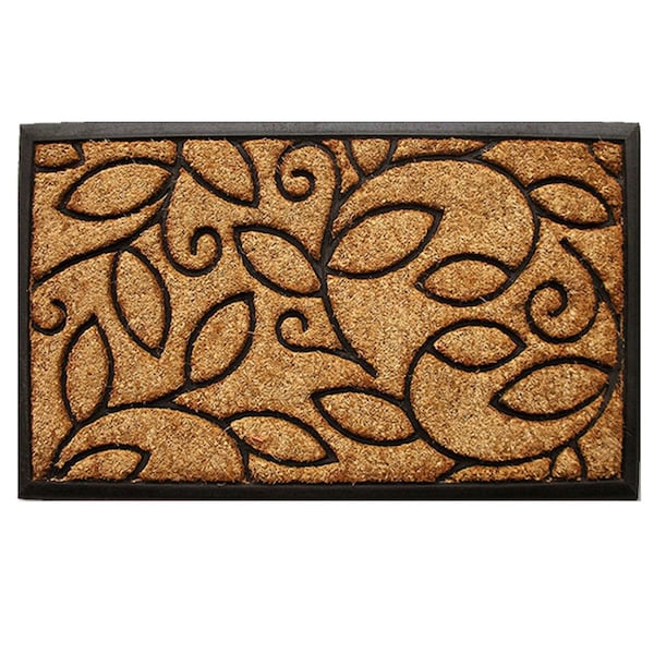 Calloway Mills Entrance Mat, Coir/Rubber, Natural, Black 100131830 - main